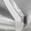 Eleganter Stuhl MODERN BAROCK edel-grau Samt mit Armlehnen und Zierknöpfen