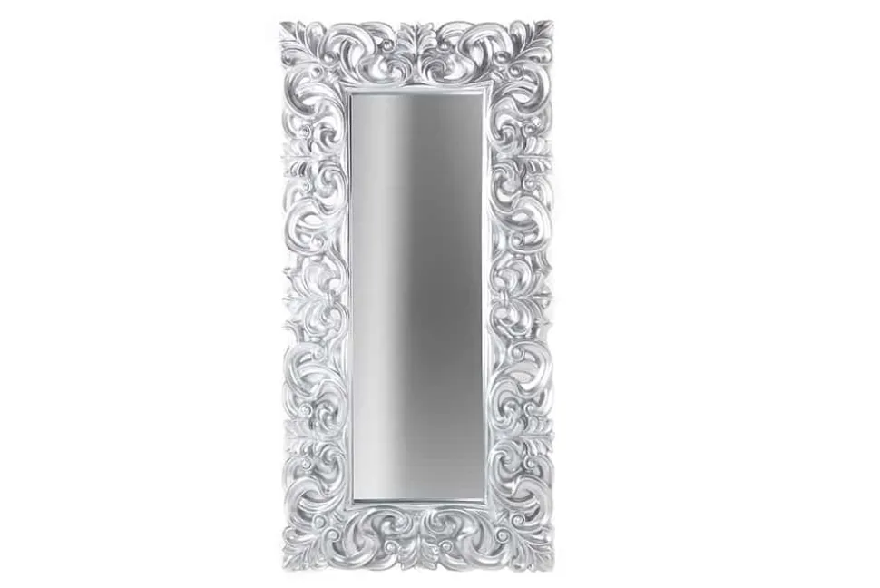Eleganter Wandspiegel VENICE 180x90cm silber antik Barockstil