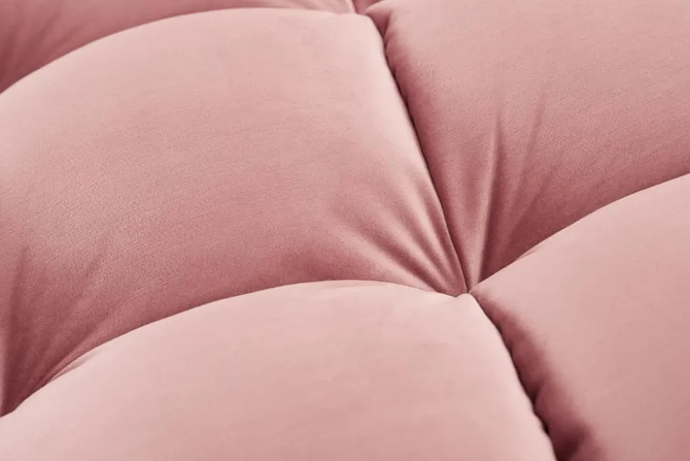 Elegantes Ecksofa COZY VELVET 260cm altrosa Samt Federkern 3-Sitzer