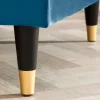 Elegantes Ecksofa COZY VELVET 260cm blau petrol Samt Federkern 3-Sitzer