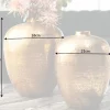 Elegantes Vasen 2er Set ORIENTAL 33cm gold in Handarbeit verziert