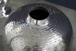 Elegantes Vasen 2er Set ORIENTAL 32cm silber im Rice Hammerschlag Design