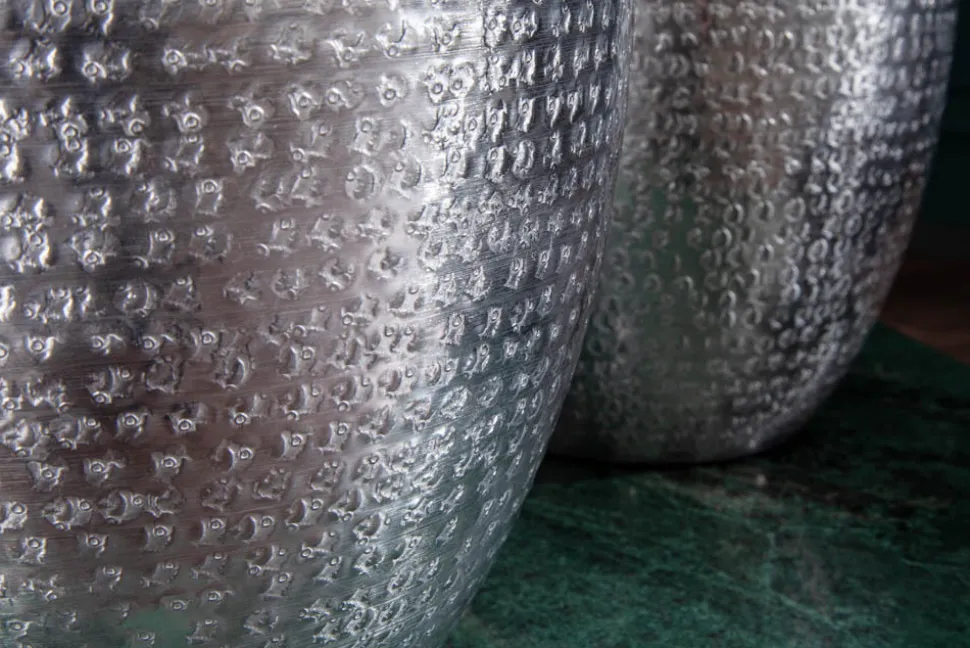Elegantes Vasen 2er Set ORIENTAL 33cm silber in Handarbeit verziert