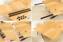 2er Set Ansteckplatten WILD OAK 50cm natur Wildeiche Verlängerung Schweizer Kante
