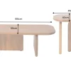 2er Set Couchtische GATSBY 100cm braun Akazienholz organische Form Beistelltisch