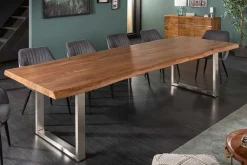 2er Set Tischgestell U-FRAME 80cm Edelstahl gebürstet matt Tischbeine Kufe Esstisch