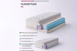 Ergonomische Boxspringmatratze CLOUD FLEX 160x200cm Tonnentaschenfederkern H4