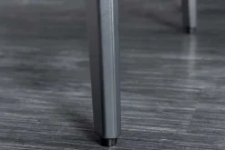 Esstisch MILANO 160cm weiß Marmor Keramik schwarzes Metallgestell