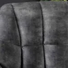 Esszimmer Sitzbank PAPILLON 165cm grau Samt mit Rückenlehne schwarzes Metallgestell