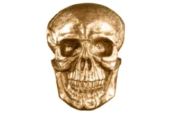 Exklusive Wandskulptur SKULL XXL 40cm gold Deko Totenkopf