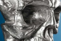 Exklusive Wandskulptur SKULL XXL 40cm silber Deko Totenkopf