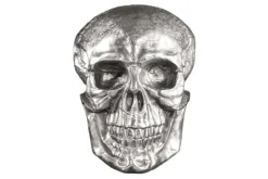 Exklusive Wandskulptur SKULL XXL 40cm silber Deko Totenkopf