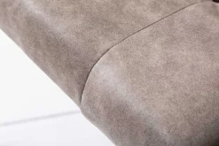 Exklusiver Design Stuhl LOFT Microfaser vintage taupe mit Armlehne