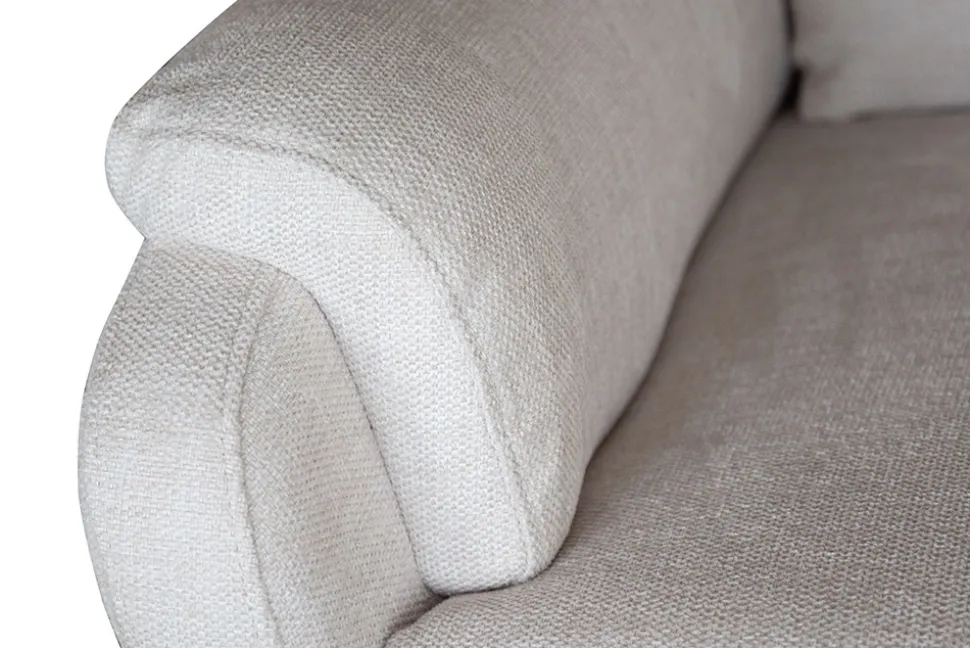 Exklusiver 1er Kinosessel HOLLYWOOD beige Strukturstoff elektrische Liegeposition