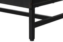 Exklusives Sideboard OXID 180cm schwarz gold massives Mangoholz Metall Soft Close