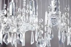 Extravagante Hängelampe DIAMONDS XL 120cm Kristall Lampe mit 9 Leuchten
