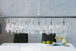 Extravagante Hängelampe DIAMONDS XL 120cm Kristall Lampe mit 9 Leuchten