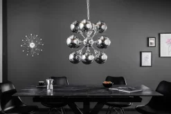 Extravagante Hängeleuchte GALAXY 72cm silber Hängelampe Modern Design