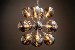 Extravagante Hängeleuchte GALAXY 72cm silber Hängelampe Modern Design