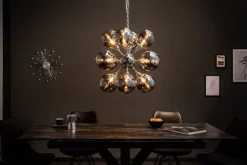 Extravagante Hängeleuchte GALAXY 72cm silber Hängelampe Modern Design