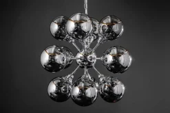 Extravagante Hängeleuchte GALAXY 72cm silber Hängelampe Modern Design
