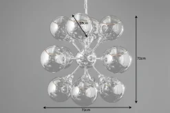 Extravagante Hängeleuchte GALAXY 72cm silber Hängelampe Modern Design