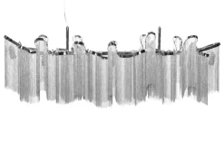 Extravagante Hängeleuchte ROYAL 120cm silber Hängelampe