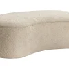 Extravagante Polsterbank ELEMENTAL 120cm champagner beige Feinstrick Bouclé mit Stauraum