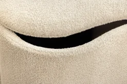 Extravagante Polsterbank ELEMENTAL 120cm champagner beige Feinstrick Bouclé mit Stauraum