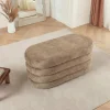 Extravagante Polsterbank VOGUE 85cm champagner Samt Sitzbank mit Stauraum