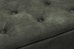 Extravagante Polsterbank EN VOGUE 120cm grün Samt mit Stauraum schwarze Metallbeine