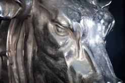 Extravagante Stierkopf Wanddekoration TORERO 65cm silber Deko Schädel