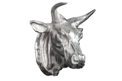 Extravagante Stierkopf Wanddekoration TORERO 65cm silber Deko Schädel