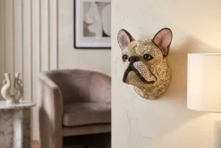 Extravagante Wanddekoration FRENCH BULLDOG 25cm mehrfarbig handmade