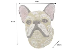Extravagante Wanddekoration FRENCH BULLDOG 25cm mehrfarbig handmade