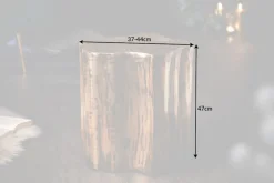 Extravaganter Beistelltisch ORGANIC ORIENT 45cm gold Metall Baumstamm Design