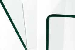 Extravaganter Glas Schreibtisch FANTOME 120cm transparent Esstisch Ganzglastisch