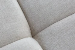 Extravaganter Hocker ELEGANCIA 110cm champagner beige Vogue Velours Samt Ziersteppung
