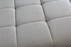 Extravaganter Hocker ELEGANCIA 110cm champagner beige Vogue Velours Samt Ziersteppung