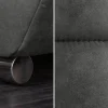 Extravaganter Hocker ELEGANCIA 110cm grau mit Ziersteppung