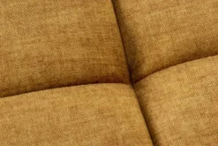 Extravaganter Hocker ELEGANCIA 110cm senfgelb Vogue Velours Samt mit Ziersteppung