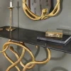 Extravaganter Konsolentisch WILDLIFE SNAKE 115cm schwarz gold Marmor Schlange Skulptur