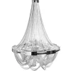 Extravaganter Kronleuchter ROYAL XL 70cm silber Hängeleuchte