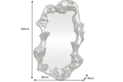 Extravaganter Wandspiegel VENETIA 150cm silber variable Aufhängung