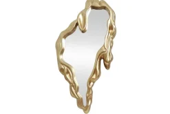 Extravaganter Wandspiegel FLUIDUM 150cm gold vertikale Aufhängung organische Form
