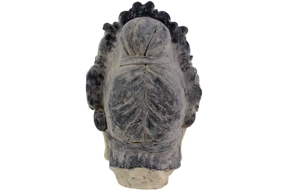 Figur BUDDHA HEAD 45cm mehrfarbig handmade Deko-Kopf Blumengöttin