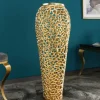 Filigrane Design XXL Vase ABSTRACT LEAF 90cm gold Handarbeit