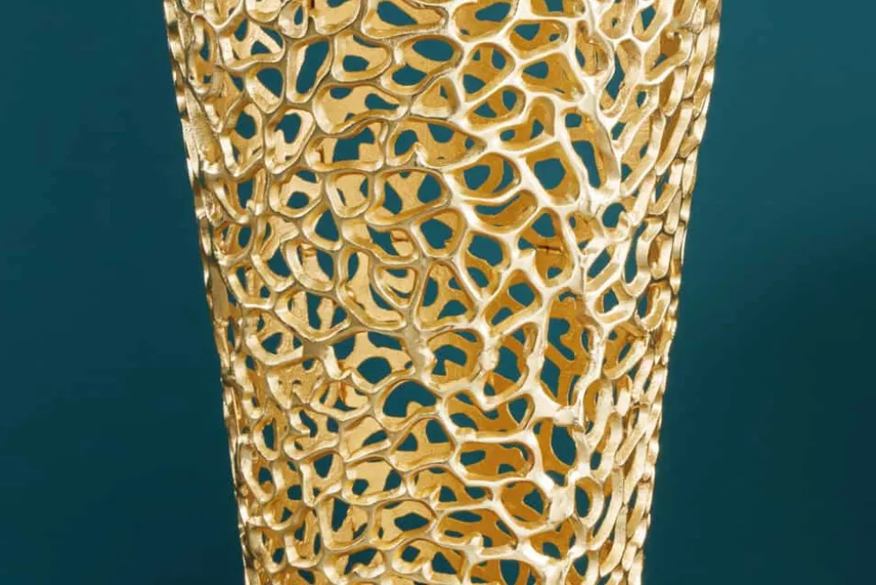 Filigrane Design XXL Vase ABSTRACT LEAF 90cm gold Handarbeit