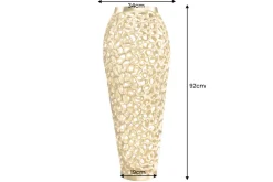 Filigrane Design XXL Vase ABSTRACT LEAF 90cm gold Handarbeit