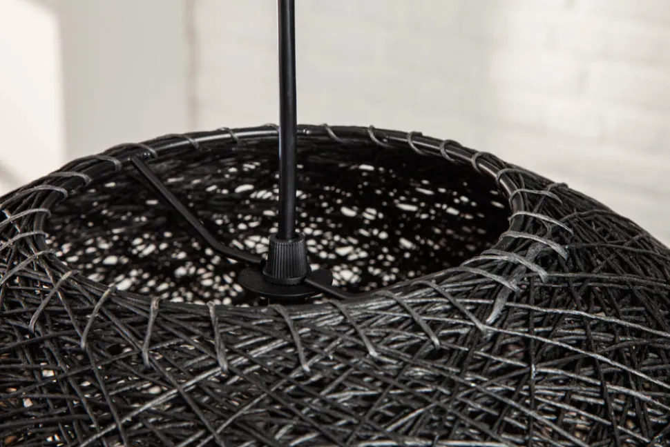 Filigrane Hängelampe COCOONING XL 60cm schwarz Kugelleuchte